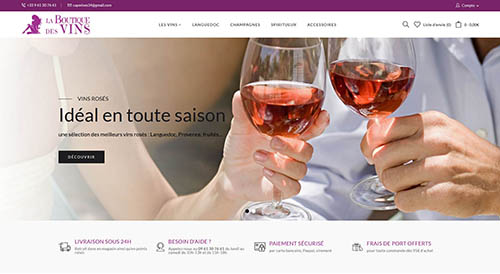 Site de La Boutique des Vins