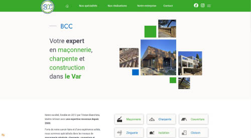 Site de BCC - Votre expert en maçonnerie, charpente et construction dans le Var